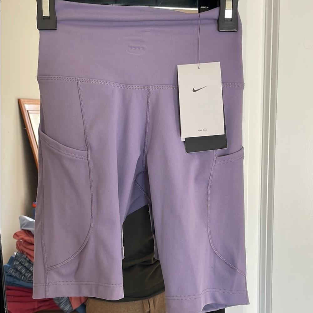 Nike one purple training shorts